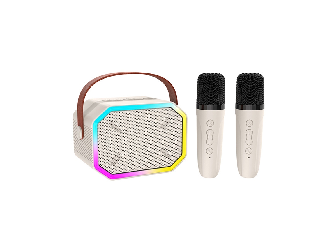Micrófono inalámbrico Bluetooth Zruxe P3 para KTV en casa, color blanco sucio