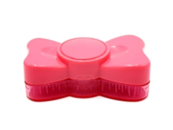 Pincel De Masaje Capilar Redondo De Plástico Con Moño Cepillo Antiestático Para Champú Y Scrub De Cuero Cabelludo Rosa