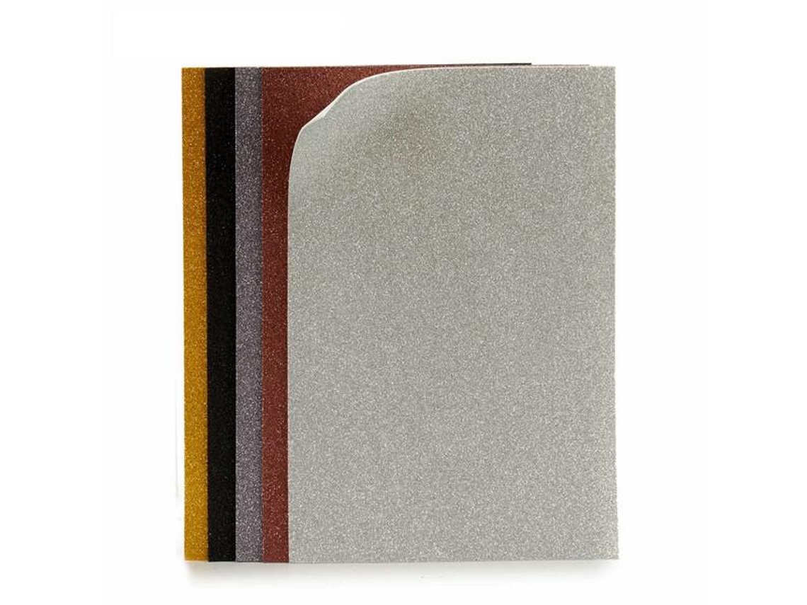 Cepillo Goma Papel Eva (5 Piezas) (65 X 0,2 X 45 Cm) Purpurina