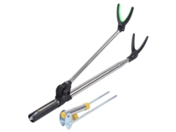 Suporte Para Vara De Pesca Inserção No Solo Aço Inoxidável Retrátil 1.5m Com Suporte Secundário 33cm