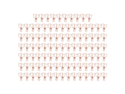 100 Pinzas De Carpeta Pequeñas De Metal Forma De Oso Cuto Resistente Para Oficina Documentos Oro Rosa