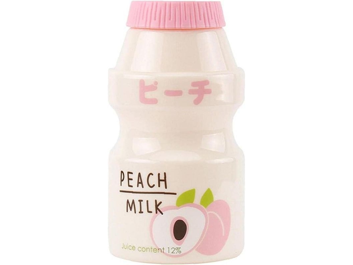 Botella De Agua Portátil Kawaii Peach, A Prueba De Fugas, 480 Ml, Estilo Adorable.