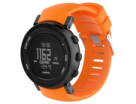 Correa Smartwatch Para Suunto Core Alu Negro Naranja VENISYMLIS