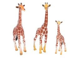 Modelo De Familia De Jirafas De Pvc Pintado A Mano: Juguete Educativo Y Decorativo Para Niños.