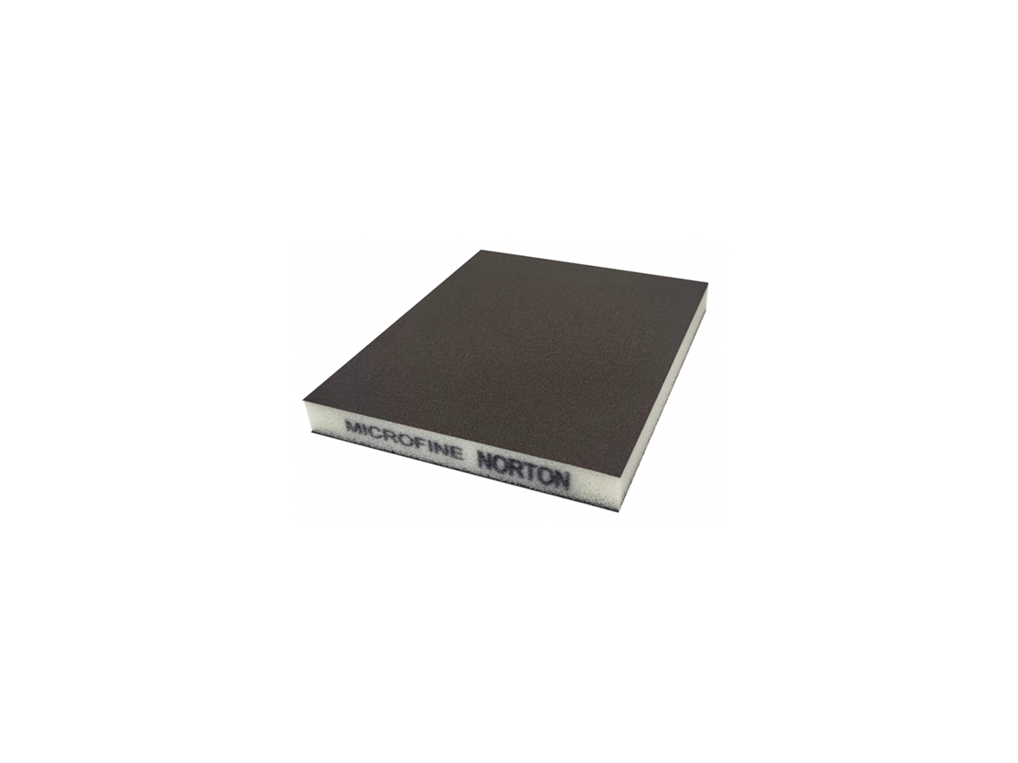 Esponja de lijado de doble cara Norton Microfine de 120 x 98 x 12 mm