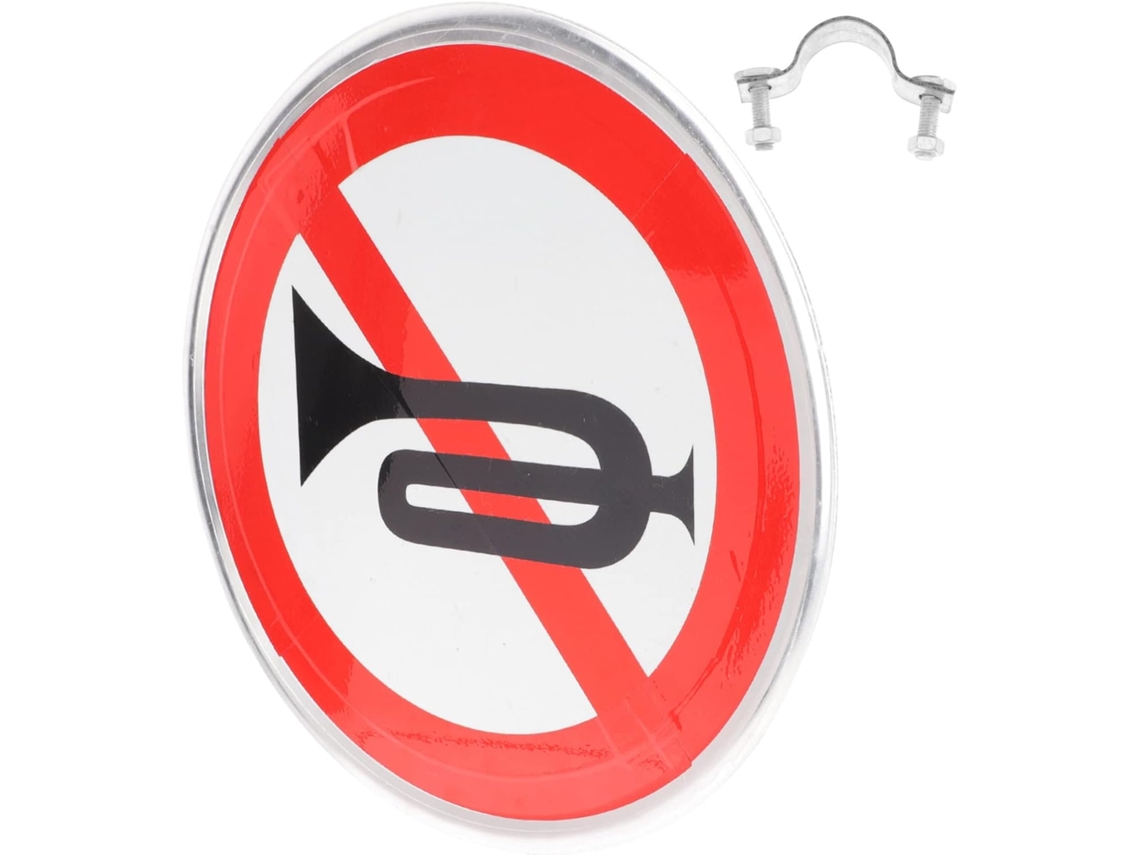 Cartel Reflectante De Aluminio "prohibido Tocar La Bocina" Para Decoración De Jardines Exteriores.