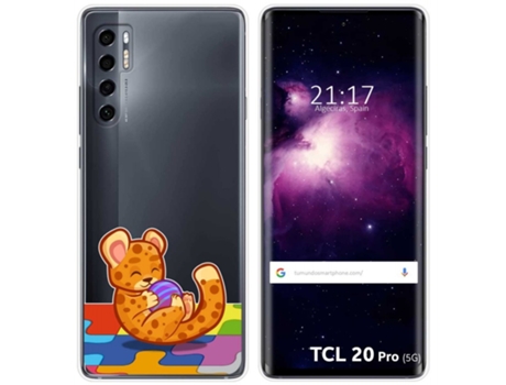 Carcasa TCL 20 Pro 5G TUMUNDOSMARTPHONE Dibujos Transparente Multicolor
