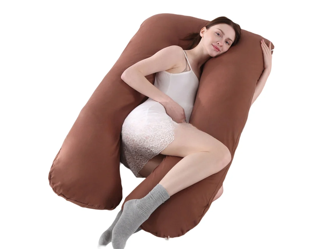 Almohada Para Embarazadas, Almohada En U Desmontable Y Lavable, Gran Cojín De Espalda