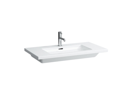 LAUFEN Living Lavabo cuadrado, 1 agujero para grifo, con rebosadero, 900x480, blanco, recortable por un lado hasta 77,5 cm,
