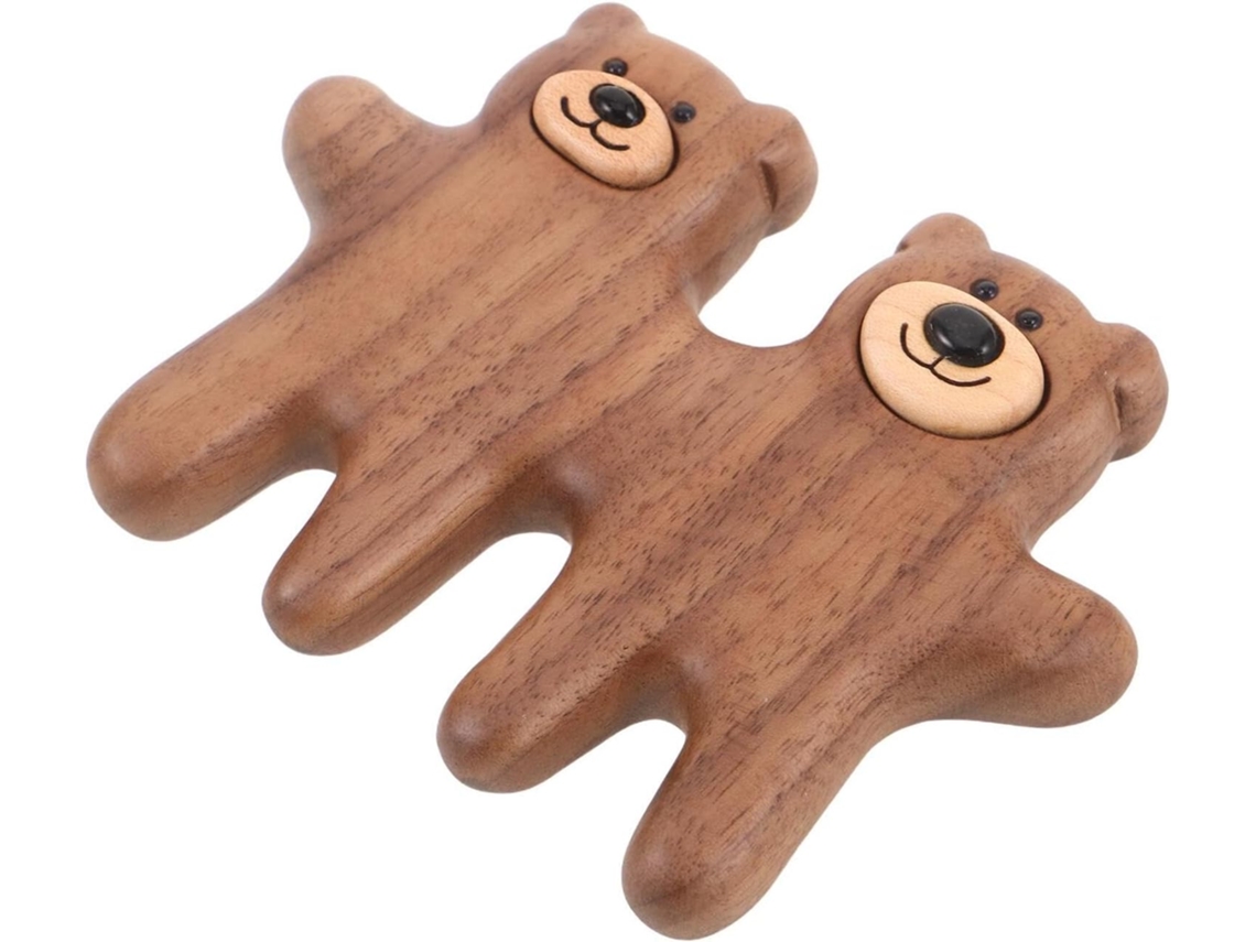 Peigne De Massage Para Chevelu Bois De Noyer Noir Brosse À Dents Larges Soin Doux Y Soulagement ...