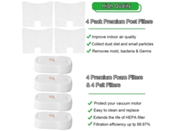 2026-filtros De Repuesto Para Shark Hz500ukt Hz500uk Hz2000 Hz2002 Hz251, 4 Paquetes Espuma Y Fieltro Lavable Reutilizable