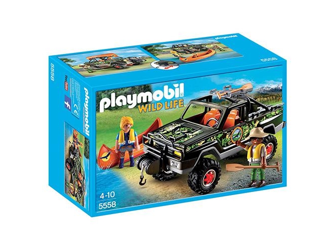 PLAYMOBIL Wild Life: Aventurero Pick-Up - 5558 (Edad Mínima: 4)
