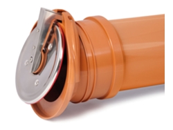 Válvula de Aleta de Plástico PVC de 160 mm con Cierre Automático para Drenaje Final, Prevención de Retroceso
