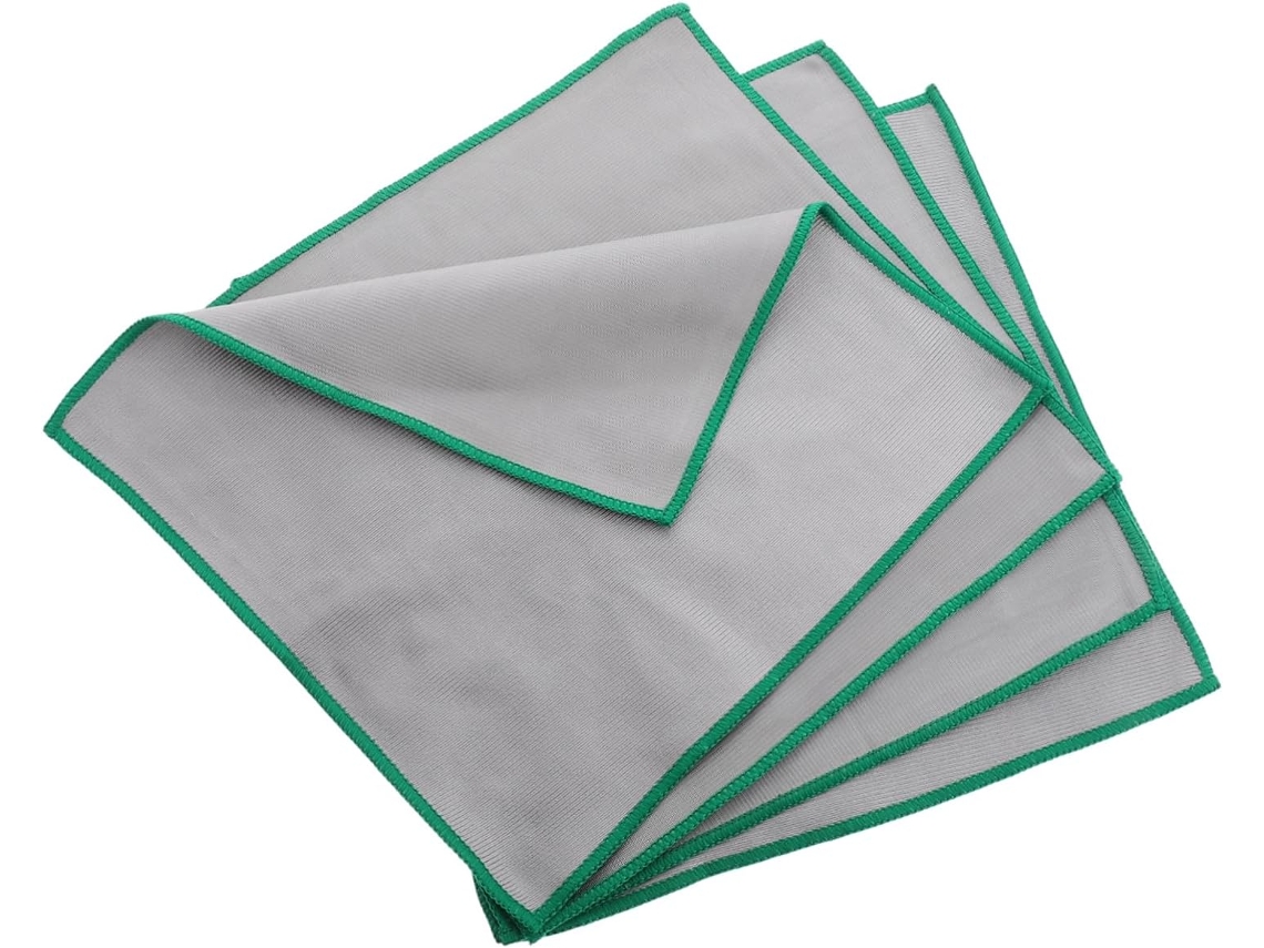Juego de 4 toallas de microfibra reutilizables para limpiar parabrisas y retrovisores, de alta absorción. Vayotoy