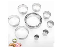 Cortadores circulares de acero inoxidable fáciles de limpiar Baking Buddy, juego de cortadores de donas para resultados de calidad profesional