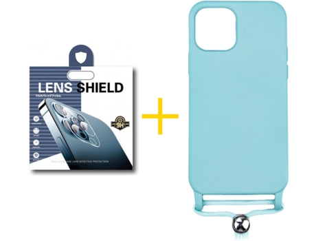 Carcasa + 1 Protector de Cámara para iPhone 12 SKYHE Verde Agua