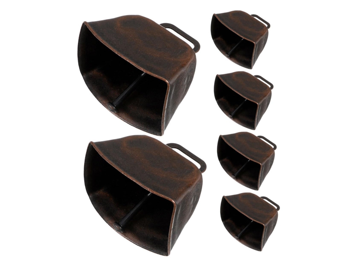 Juego de 6 campanillas decorativas transparentes para animales de granja.