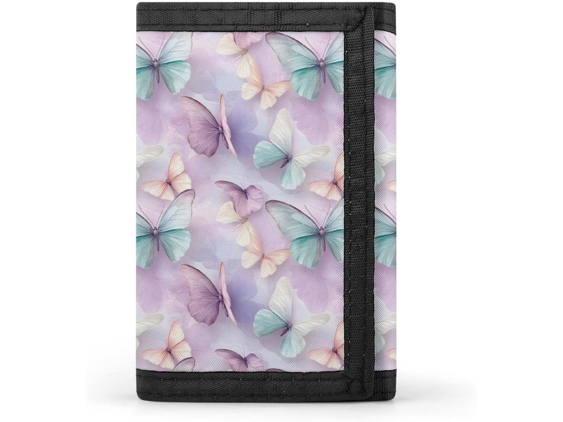 Cartera de hombre con estampado de mariposas (sin marca)