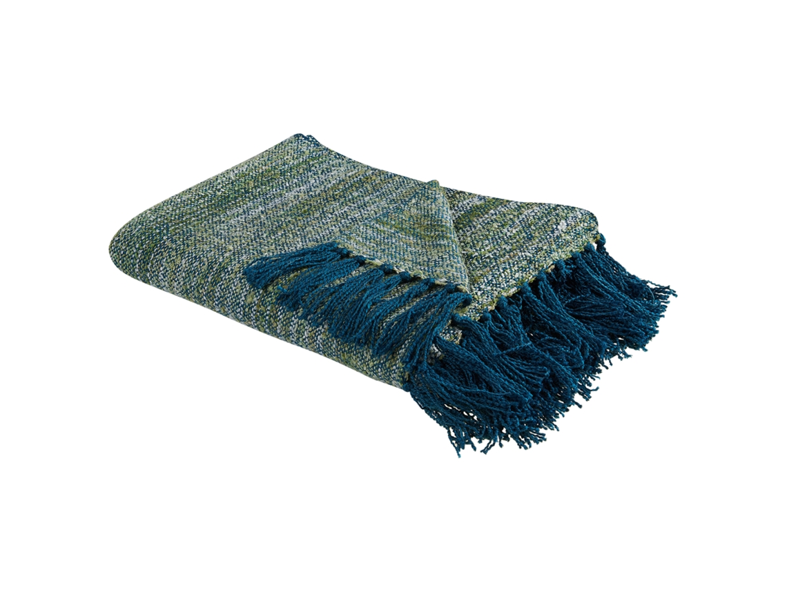 Manta BELIANI Paire (130 x 170 cm - Acrilico - Azul)