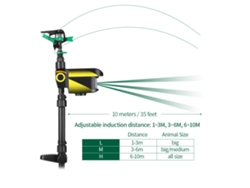Repelente Para Mascotas Con Sensor De Movimiento Y Alimentación Solar Para Jardines, Sistema Disuasorio Automático Giratorio Y Ajustable Para Grandes Áreas.