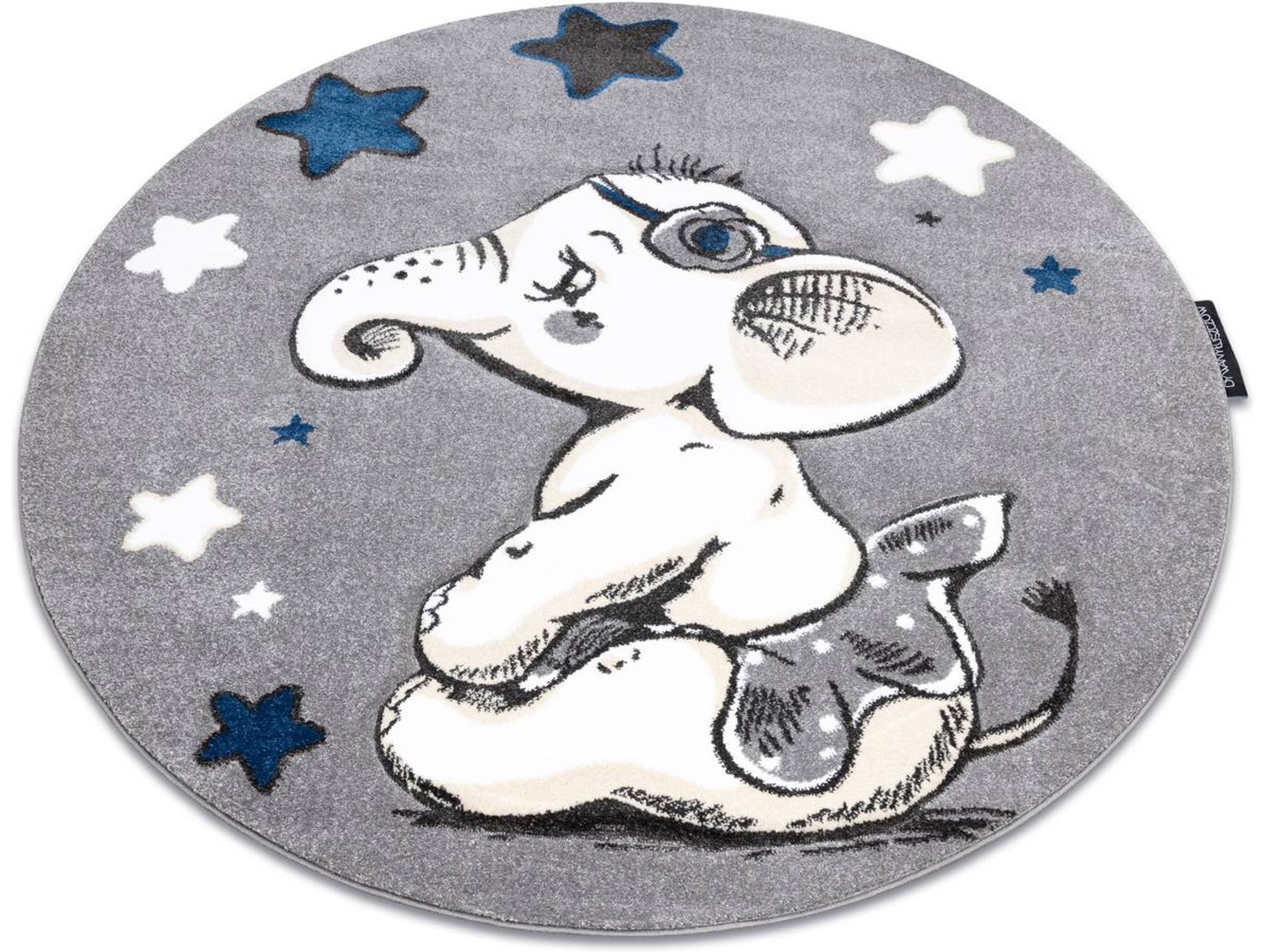 Alfombra DYWANY LUSZCZOW Petit Elephant (Gris - 140 cm - Polipropileno)