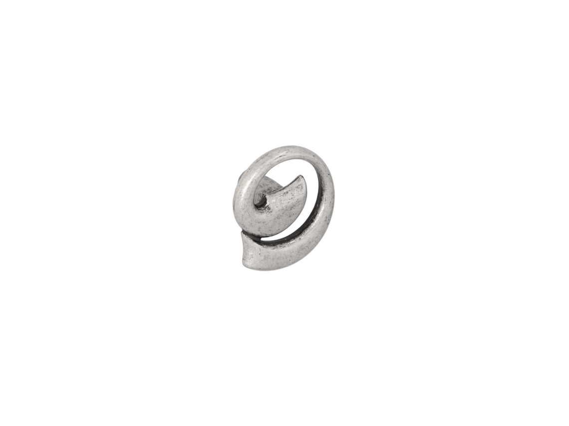 Pomo Para Muebles En Zamac 31mm X 21 Mm De Diámetro Acabado Plateado Antiguo Brillante