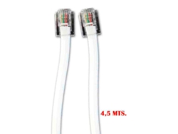 Extensor telefónico EDM 4 Vias Macho-Macho 4.5m