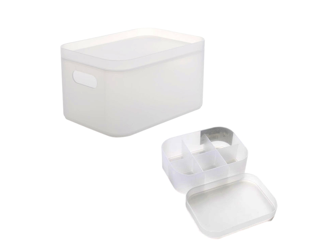 Organizador de maquillaje acrílico para cosméticos transparente (24x17x16cm) Kofihety