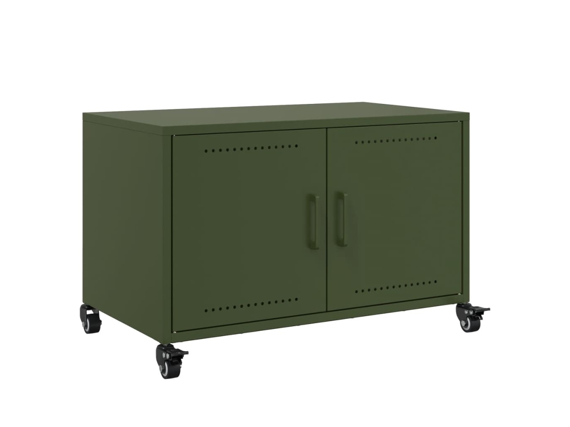 Mueble De Tv VIDAXL Verde Acero (68 x 39 x 43.5 cm)