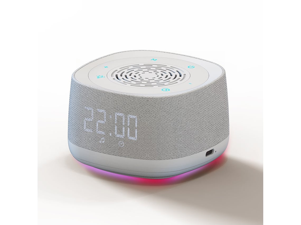 Alto-falante Bluetooth Blanco Com Função De Ruído Blanco, Ajuda Para Dormir, Alívio Do Estresse, Apto Para Uso Junto À Cama - Blanco