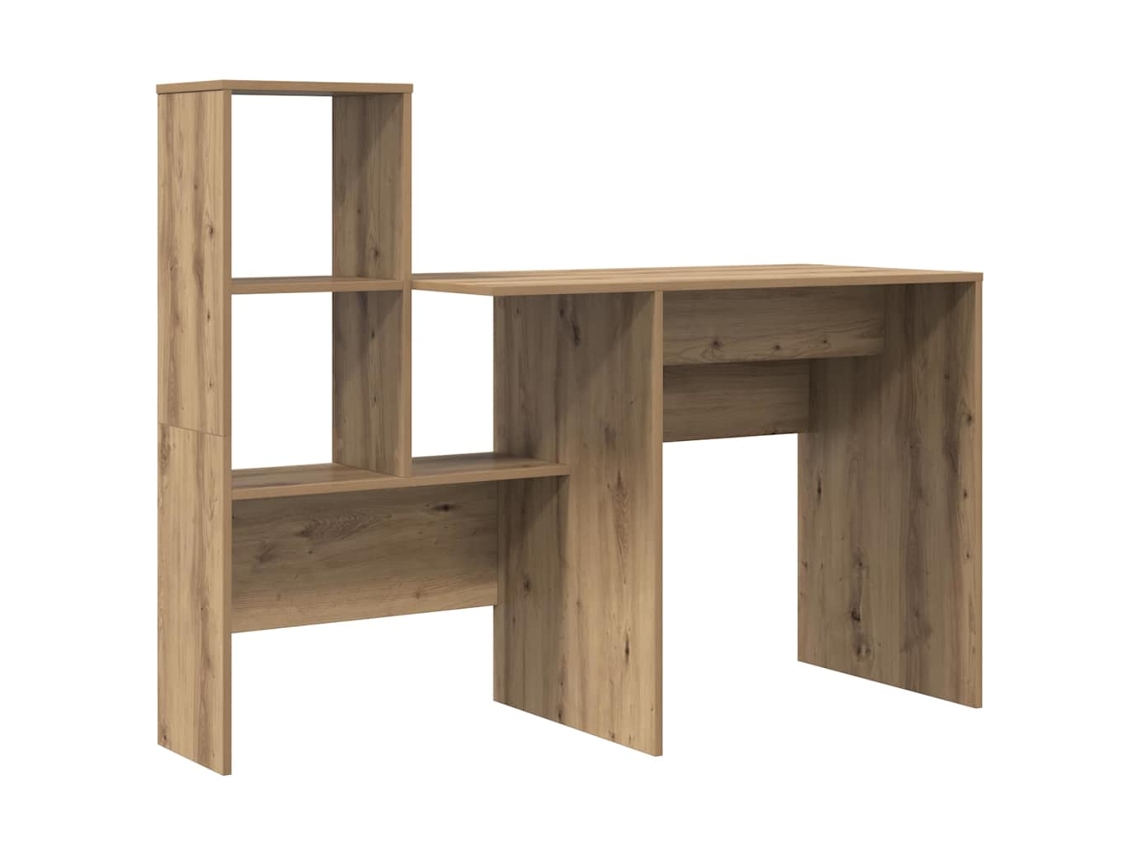 Maison Exclusive - Escritorio Con Estante Roble Artesanal 131,5 X 50 X 106,5 Cm