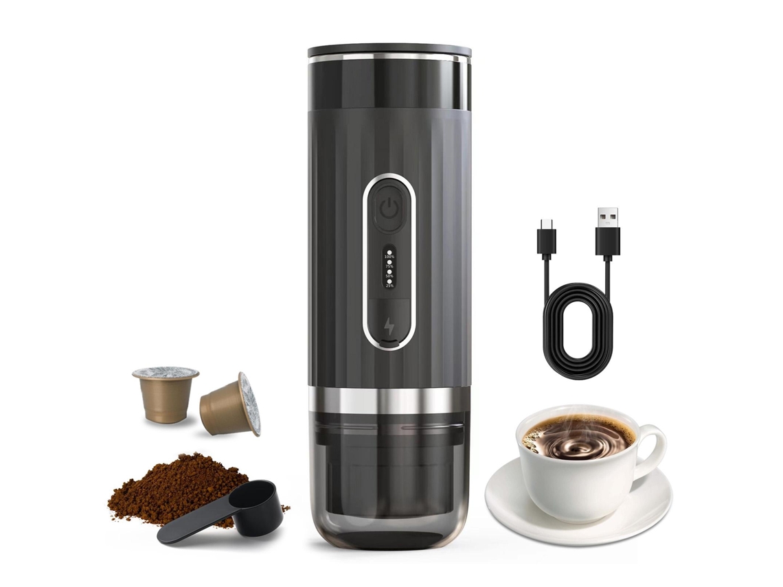 Cafetera espresso eléctrica portátil 3 en 1, 15-20 bares, con un solo clic, para preparar café frío, caliente y caliente.