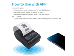Impresora Térmica Inalámbrica Portátil De 58 Mm Con Usb, Bluetooth, Esc/pos Para Supermercados Y Restaurantes.