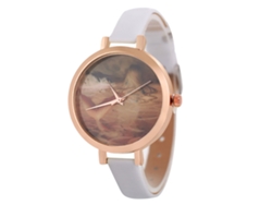 Reloj Analógico Para Mujer Con Grandes Números Romanos Y Correa De Piel Sintética (rojo)