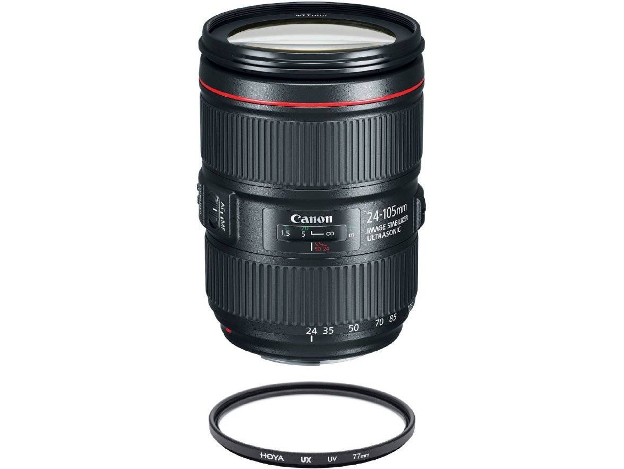 Objetivo CANON EF 24-105mm F4L IS II USM + HOYA UX UV 77mm Filtro