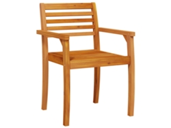 Conjunto de sillas de jardín de 2 piezas, madera maciza de acacia, 59x55x85 cm, EXCLUSIVA MAISON
