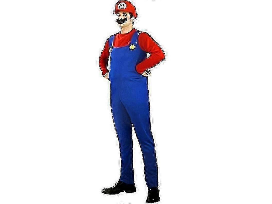 2026-traje De Cosplay De Super Mario Luigi Para Adultos Y Niños Carnaval Halloween Fiesta M Mario Rojo Hombres