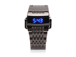 Rebe-lógio Digital Led Alloy Masculino Moda Negócios Luz Azul