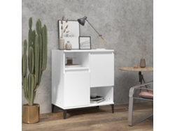 Aparador De Madera Contrachapada Blanco 60x35x70 Cm