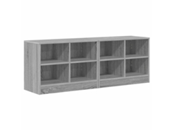 Vidaxl Mueble Cama Con Estante 2 Pcs Sonoma Gris 66 X 33 X 48 Cm