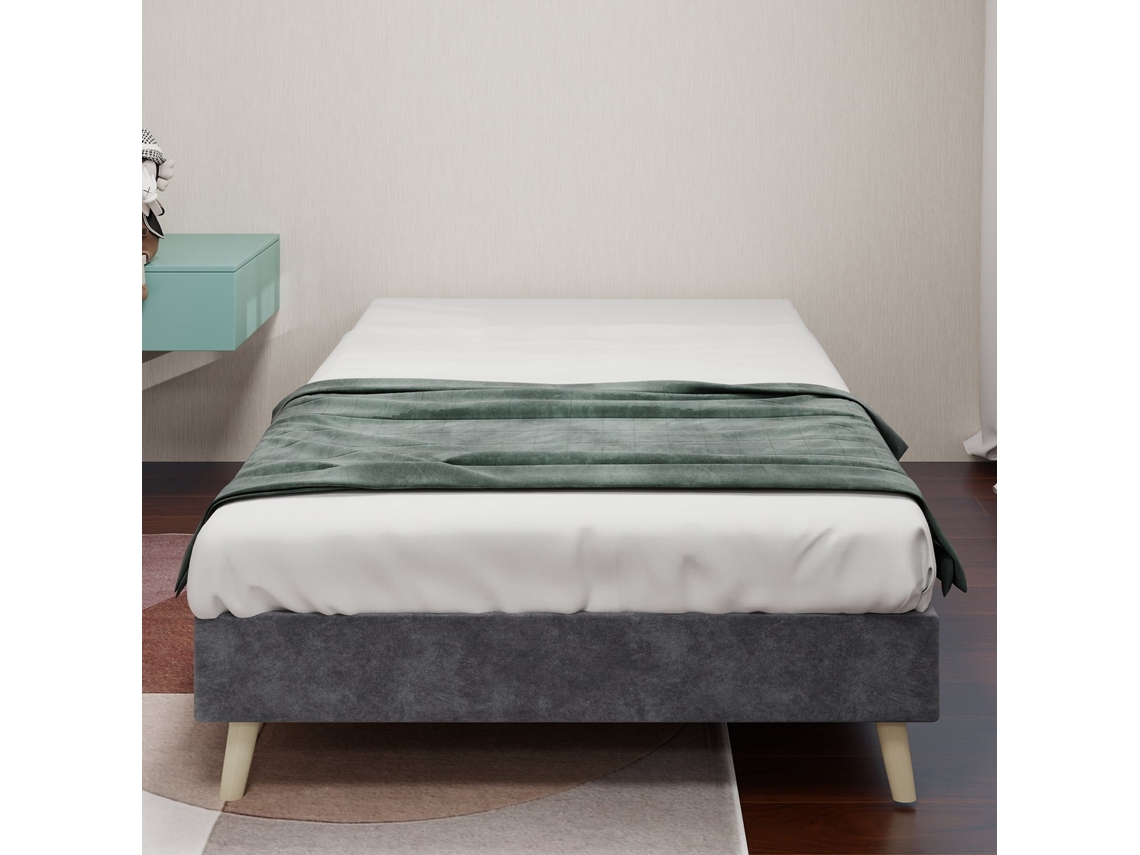 Cama Alta De 90x200 Cm, Armario Con Cajones, Pizarra Blanca.