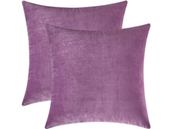 2 fundas de cojín cuadradas de terciopelo suave para sofá y cama, 45 x 45 cm