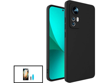 Kit Carcasa + Protector de Pantalla Xiaomi 12X GIFT4ME Negro