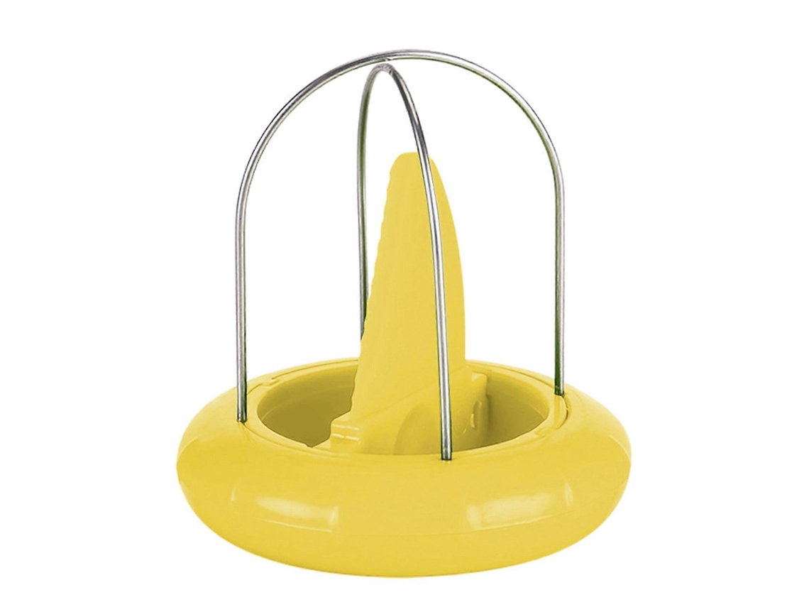 Pelador de kiwi portátil multifuncional 2 en 1 con mango ergonómico para cortar fruta, ideal para ensaladas y aperitivos. Amarillo.