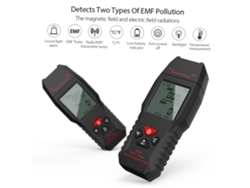 Medidor De Campos Electromagnéticos Portátil Mk54, Pantalla Lcd Digital, Detector De Campos Electromagnéticos, Comprobador De Radiación Con Alarma Y Temperatura.