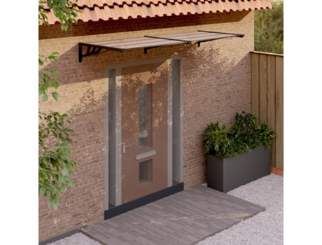 MAISON EXCLUSIVE Marquesina de puerta policarbonato negro 239x90 cm