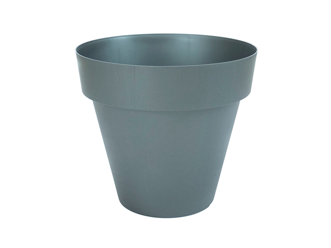 PLASTIKEN TES - Maceta Redonda Clásica Diámetro 32 cm Capacidad 14L Antracita