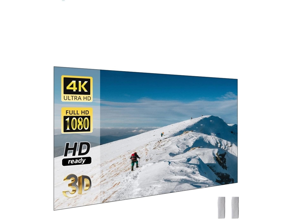 Pantalla De Proyección Portátil Para Películas, Pantalla De Proyección Con Cuadrícula Blanca, Pantalla De