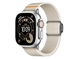 Correa elástica de nailon para Apple Watch con cierre magnético de titanio FWINL (46 x 44 mm)