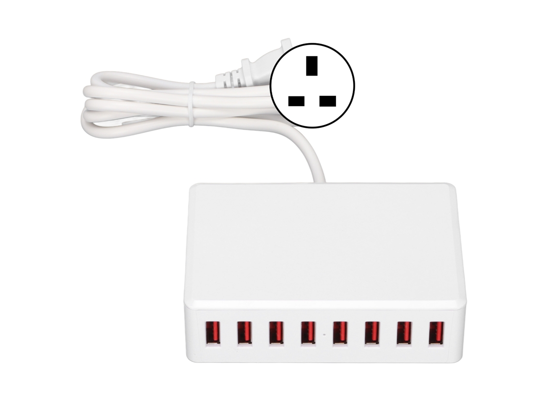 Cargador Multi-usb (estación De Carga De Escritorio Con Carga Inteligente De 8 Puertos)